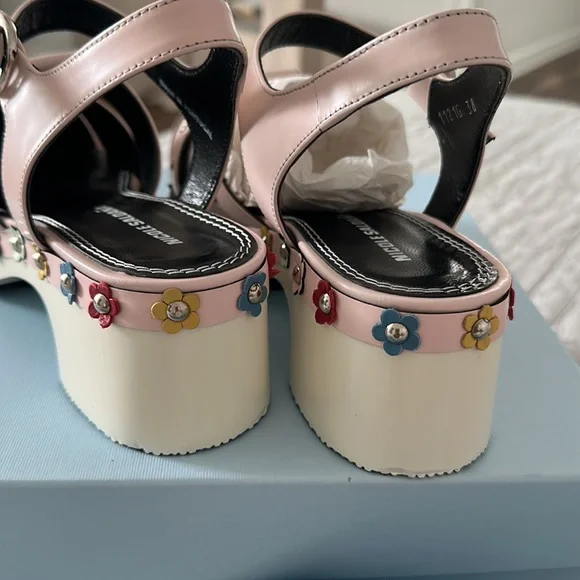 Nicole Saldana SSENSE Exclusive Pink Flower Cici Sandals BNWB - Picture 5 of 5